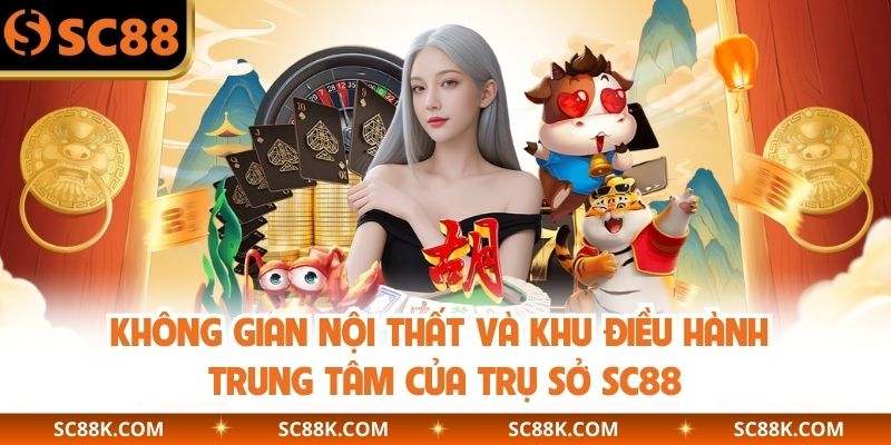 Không gian nội thất và khu điều hành trung tâm của trụ sở SC88
